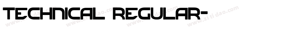 Technical Regular字体转换